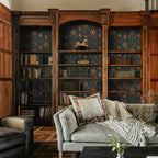 FLFK Dark Gray Wallpaper Peel and Stick Gold Bronze Totem 16" x 64" Waterproof - Image 5