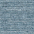JiffDiff Grasscloth Wallpaper Peel and Stick 1181" x 17.3" Blue Cream by wallpaper