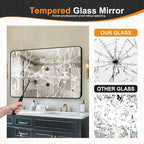 Delma Black Framed Bathroom Vanity Mirror - Image 6
