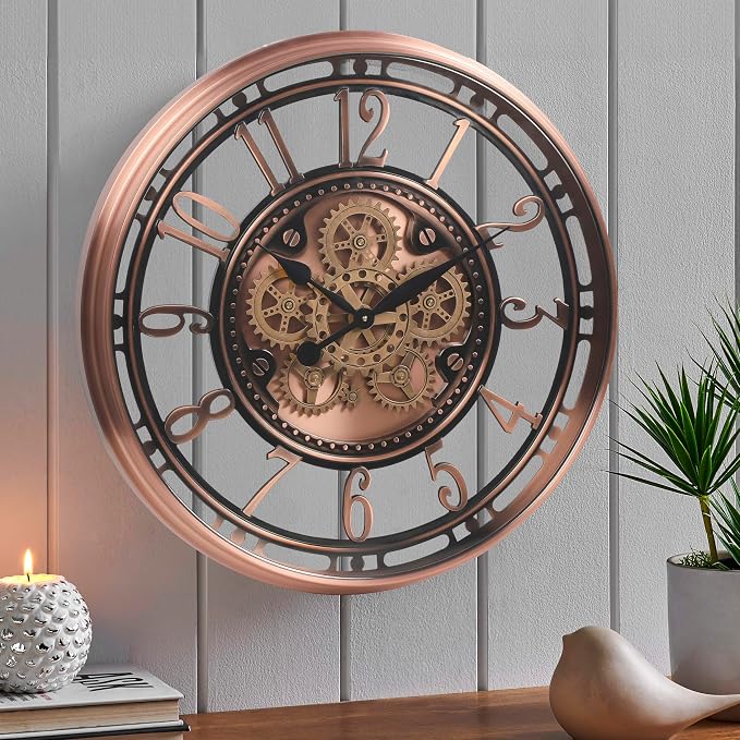 CLXEAST 28 Inch Oversized Large Moving Gear Wall Clock - Image 2