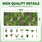 Artificial Grass Wall Roll Panels: 48''x120''Boxwood Hedge Panels, UV-Anti - Image 2