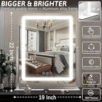 FENNIO Vanity Mirror with Lights 22 Inch- LED Lighted Makeup Mirror, Large - Image 5