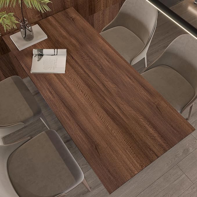 Large Walnut Wood Contact Paper 48x118 inch Peel and Stick Wood Grain Wallpaper - Image 2