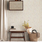 JiffDiff Woven Wallpaper Peel and Stick 17.3" x 400" Colorful Paint Grasscloth - Image 3