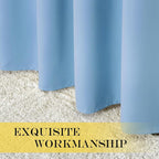NICETOWN Blue Room Divider Curtains 100 inches Wide Curtains, Grommet Thermal - Image 6