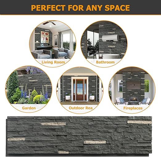 ROOMTEC 1-Pack Faux Stone Wall Covering Panels - Image 6