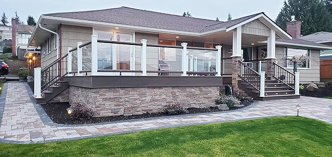 GenStone Faux Stacked Stone Left Corner Panel 12.5" x 11.25" in Desert Sunrise - Image 2
