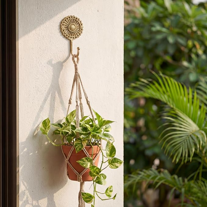 IndianShelf Solid Brass Boho Decorative Wall Hooks - Image 9