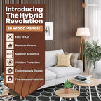 Avana Acoustic Wood Wall Panels – 47.2 X 12.6 Inch Walnut Acoustic Panels 2 PCs - Image 2