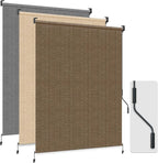 HOMEDEMO Outdoor Roller Shades for Patio, Sun Roller Shade Cloth Roll Blinds by HOMEDEMO