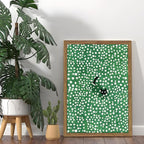 Framed Floral Black Cat Canvas Wall Art, Cute Black Cat in Daisy Field Painting - Image 8