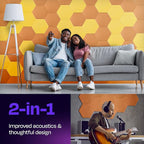 Acoustic Panels 12-Pack Soundproof Wall Panels 12"X10.4"X0.4" Sound Panels High - Image 2