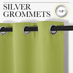 NICETOWN Fresh Green Blackout Curtains 90 inches Length - Image 2
