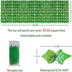 ODTORY Artificial Ivy Privacy Fence Wall Screen, 40X120 in UV-Anti Faux - Image 2