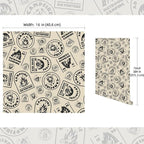 FLFK Vintage Beige Peel and Stick Wallpaper 16" x 384" Antique Campfire - Image 2
