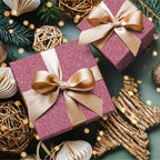 CRE8TIVE Rose Gold Wallpaper Border Peel and Stick Wall Border Fabric Glitter - Image 5