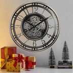 CLXEAST 21 Inch Large Moving Gear Wall Clock, Industrial Steampunk Decor - Image 8