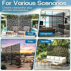 MTART Metal Privacy Screen 72" H x 47.2" Decorative Outdoor Privacy Screen - Image 7