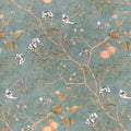 Laatse Green Floral Wallpaper Peel and Stick Bird Wallpaper 17.5" x 393" by Laatse