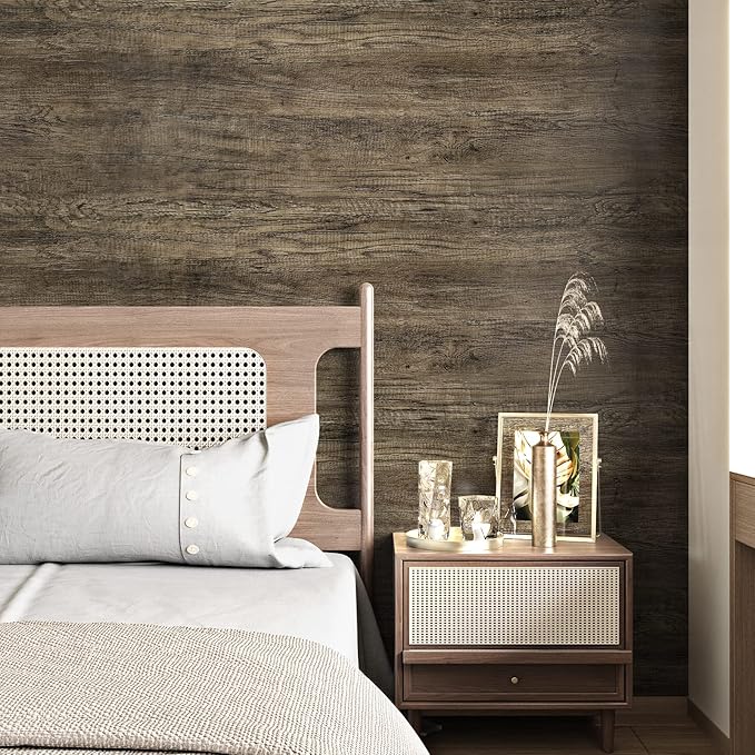 WESTICK Brown Wood Peel and Stick Countertop Wallpaper Waterproof Wood Contact - Image 6