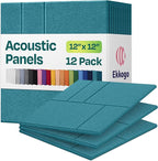 Acoustic Panels 12-Pack Soundproof Wall Panels 12"x12"x0.4" Decorative Sound by EkkogoAcousticPanels