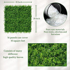ODTORY Artificial Plants Hedge Wall Panels：20x20 Inch 16P UV-Anti Greenery - Image 2