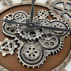 The B-Style Large Real Moving Gears Wall Clock 30 inch Rustic Retro Industrial - Image 3