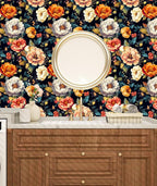 BOKEBEVE Extra Long Peel and Stick Wallpaper Vintage Extra Long Floral - Image 2