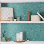 CHIHUT 15.7''x100'' Peel and Stick Light Blue Glitter Wallpaper Roll Sparkly - Image 6