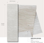 Ansehan Grasscloth Textured Wallcovering W1311 Oxford, Non Prepasted Natural - Image 5