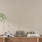 VEELIKE Beige Grasscloth Peel and Stick Wallpaper Textured Grass Woven - Image 5