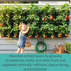 LaLaGreen Vertical Garden Planter – 24 Pack 13 Inch Dark Green Hanging Pots - Image 7