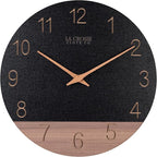 La Crosse Clock 404-3630C 12 inch Dark Sierra Wood Analog Quartz Wall Clock by LaCrosseTechnology