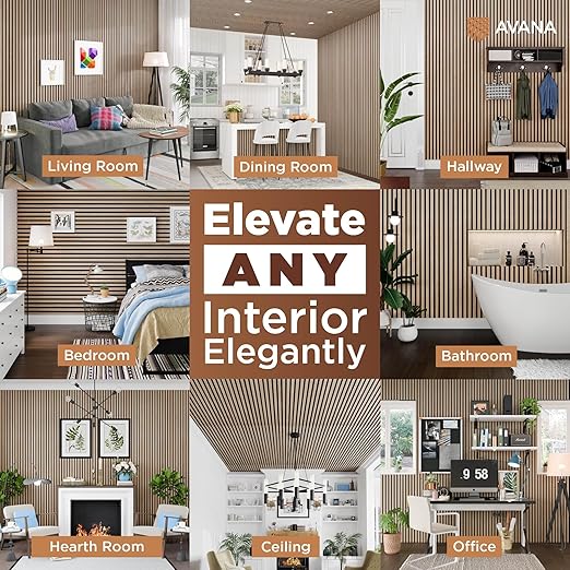 Avana Acoustic Wood Wall Panels – 93.2x11.25 Inch Panels – Fits 94x12 Layout – - Image 3