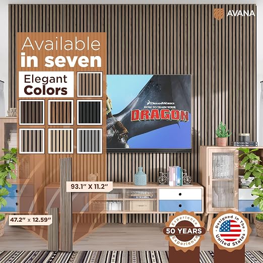 Avana Acoustic Wood Wall Panels –93.2x11.25 Inch Panels – Fits 94x12 Layout – - Image 7