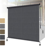 Shade&Beyond Custom Size Outdoor Roller Shades Cordless Patio Roll Up Blinds by ShadeBeyond