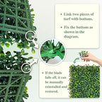 ODTORY Artificial Boxwood Roll Panels, Decorative Grass Wall Covering - Image 4