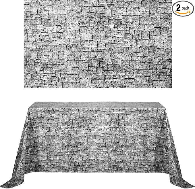 Chuangdi 2pcs 4.5 x 9 Feet Brick Wallpaper Peel and Stick Backdrop Tablecloth by Chuangdi