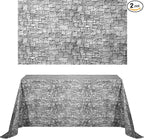 Chuangdi 2pcs 4.5 x 9 Feet Brick Wallpaper Peel and Stick Backdrop Tablecloth by Chuangdi