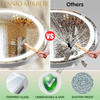 FENNIO Full Length Mirror with Lights, Free Standing Lighted Floor Mirror - Image 9