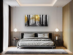 Cao Gen Decor Art S06350 Wall Art Canvas Painting Yellow Tree in Black and - Image 4