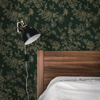 Froluya Dark Green and Gold Wallpaper Floral Peel and Stick Wallpaper - Image 5