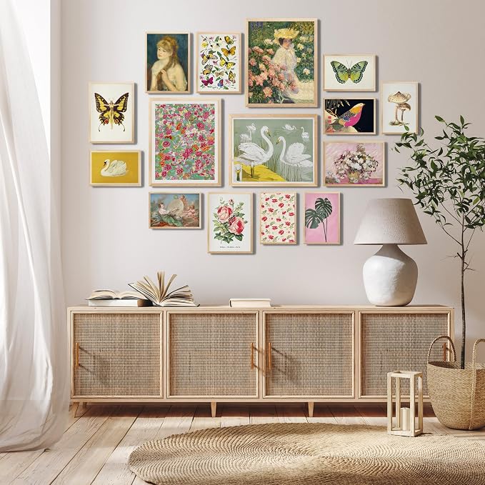 LANCHI95 15 Pcs Maximalist Gallery Wall, Colorful Eclectic Decor, Colorful Art - Image 3