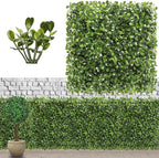 Luyue 12PCS 10”×10” Boxwood Panels, Artificial Grass Wall Panels Fake Greenery by Luyue