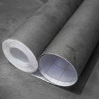 Gray Concrete Wallpaper 15.7in x 360in, Dark Gray Cement Contact Paper 3D Matte by WAPANE