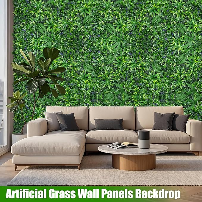 Grass Wall Panels, Fake Greenery Plant Decor - Image 4