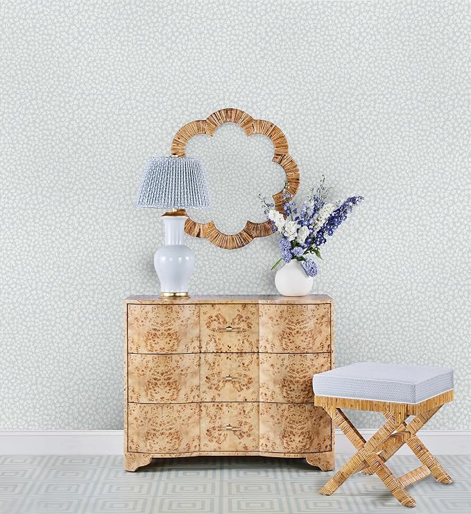 NuWallpaper x Society Social Sea Fern Blue Mist Peel and Stick Wallpaper - Image 2