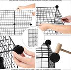 C&AHOME Wire Cube Storage, 8-Cube Organizer Metal C Grids Storage, Storage Bins - Image 7