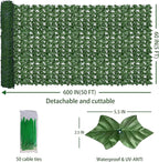 ODTORY Artificial Fence Privacy Screen: 5FT x 50FT UV-Anti Faux Greenery - Image 2