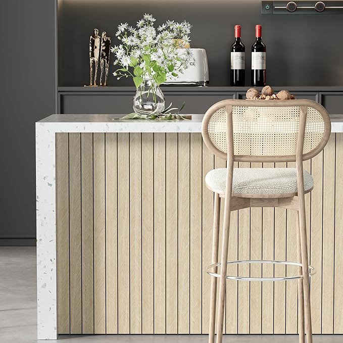 Arthome Peel and Stick Slat Wall Panels 15.7 "x240, Self-Adhesive PVC Wood - Image 3
